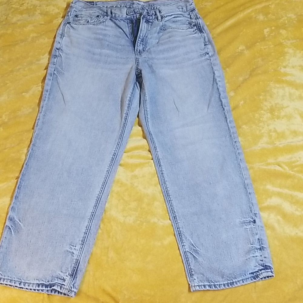 90's boyfriend rainbow stitching pockets